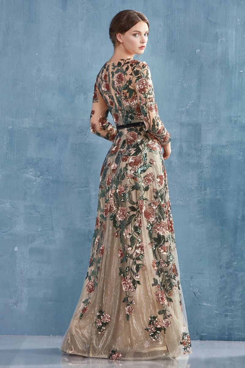 A0926 Savannah Sequin Gown Andrea & Leo