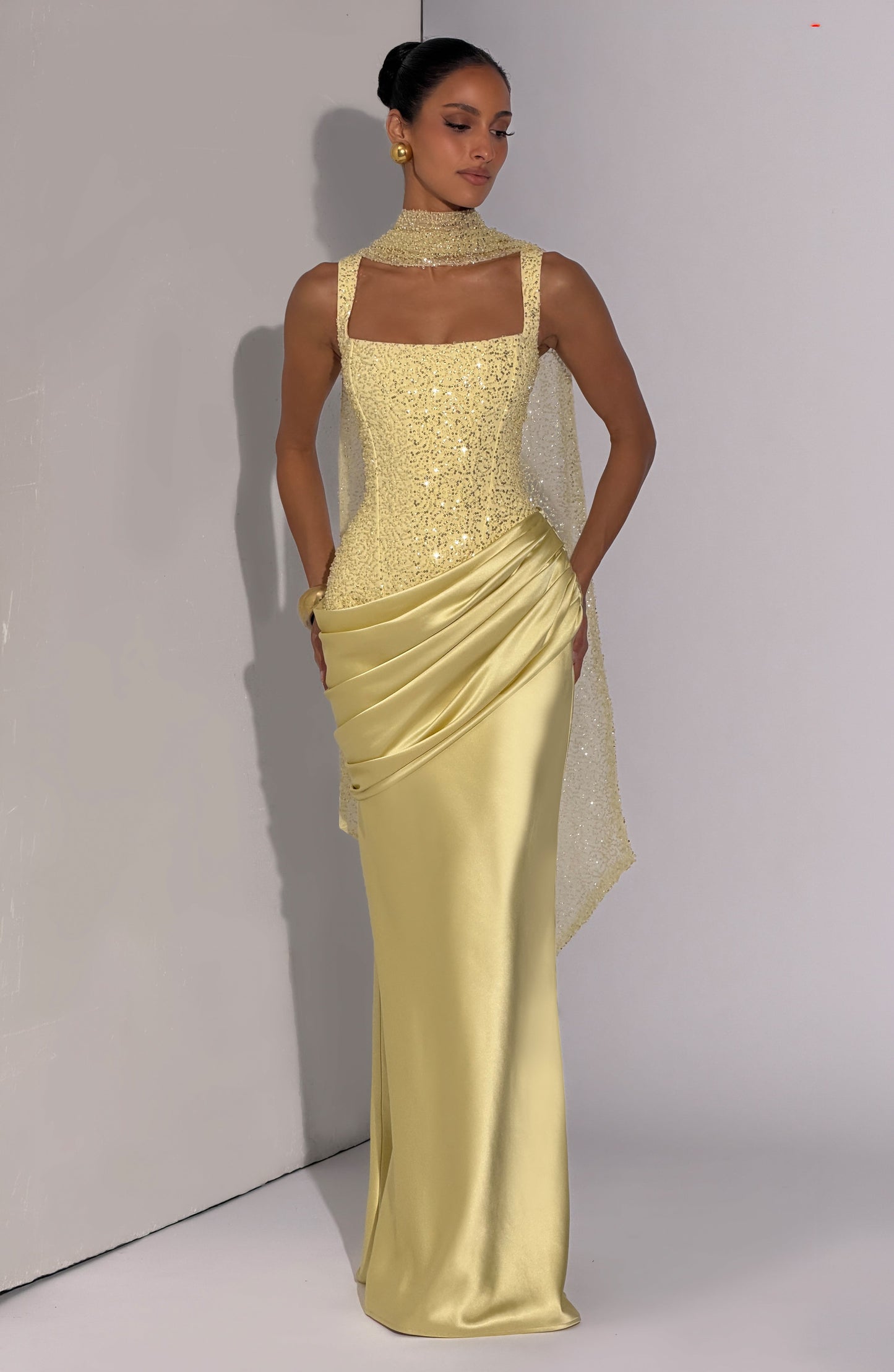 Alexandria Maxi Dress Lemon