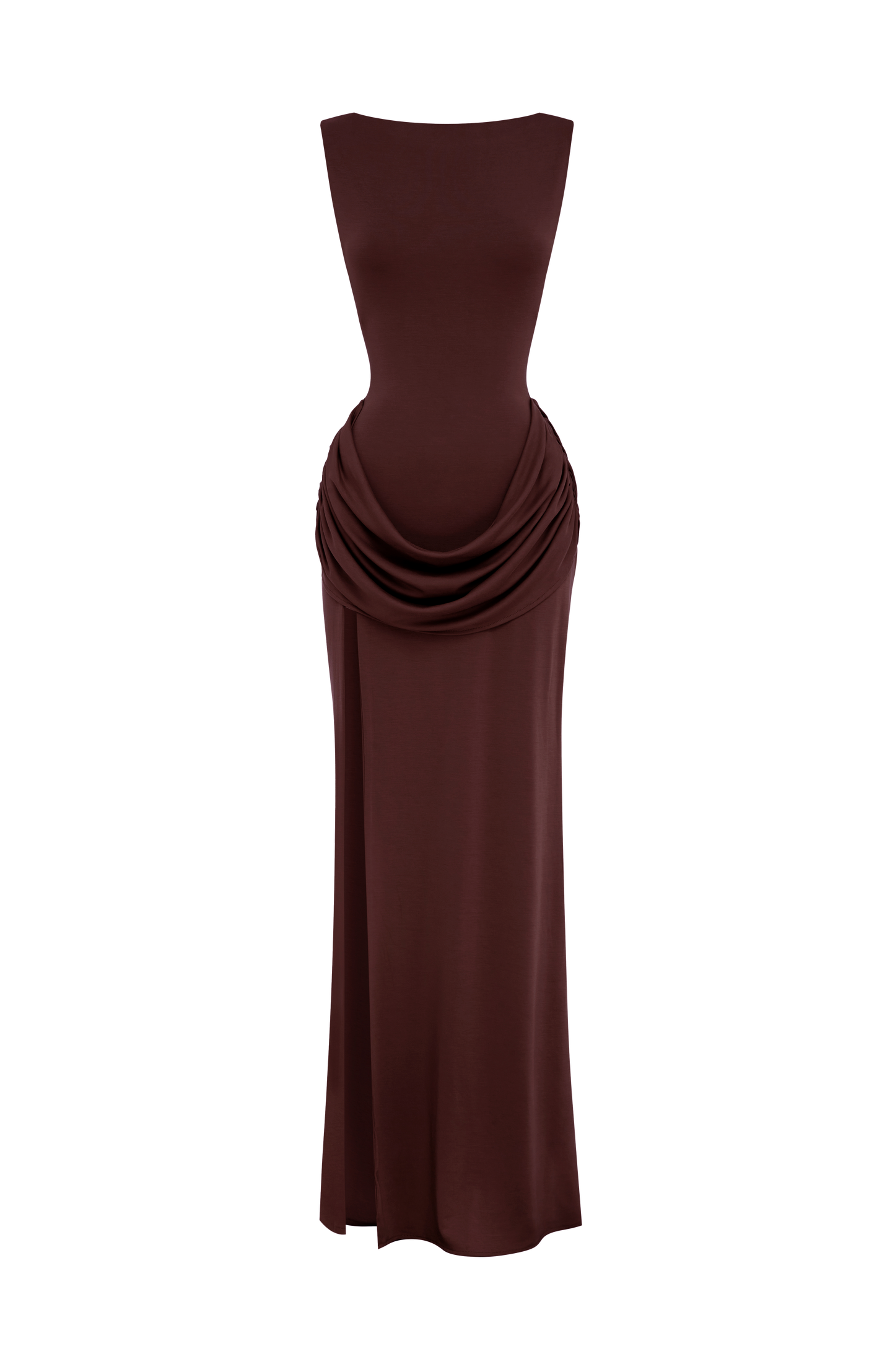 Bruna Maxi Dress Plum Brown