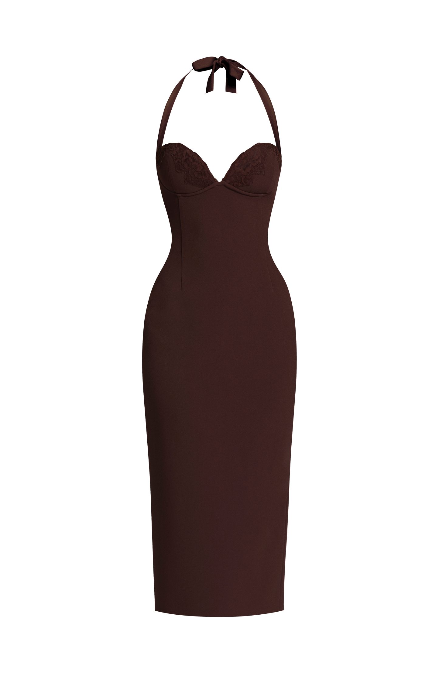 Cassia Midi Dress Plum Brown