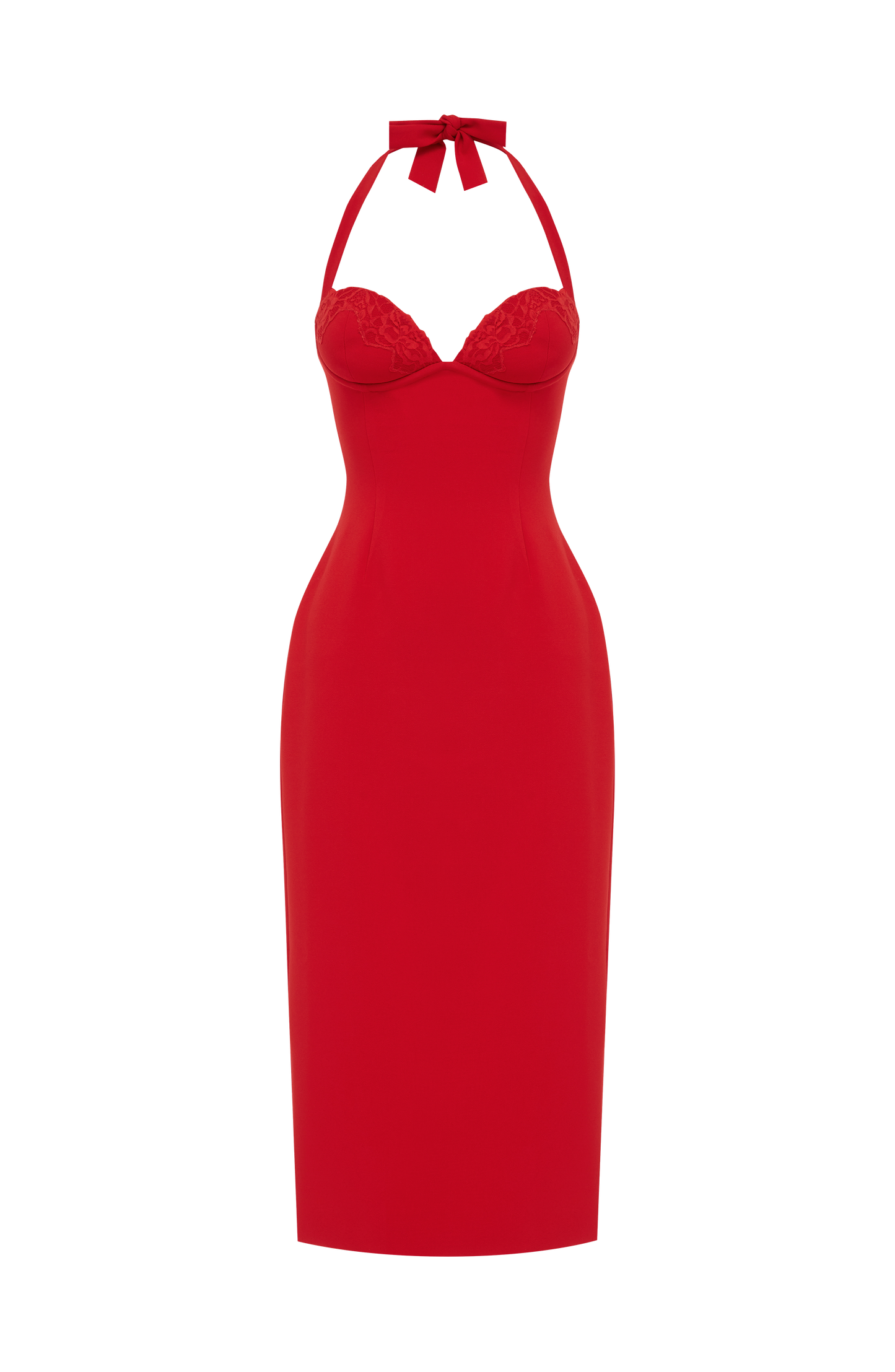 Cassia Midi Dress Red