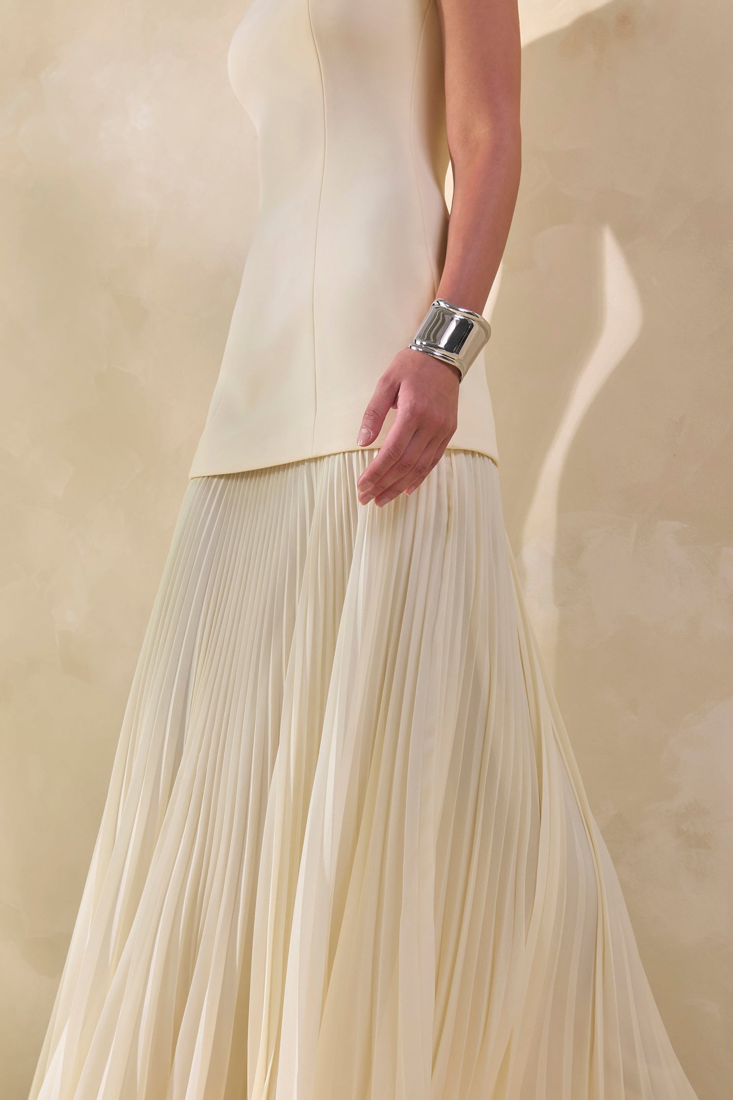 Hadley | Stone Boat-Neck Maxi Dress With Drop-Waist