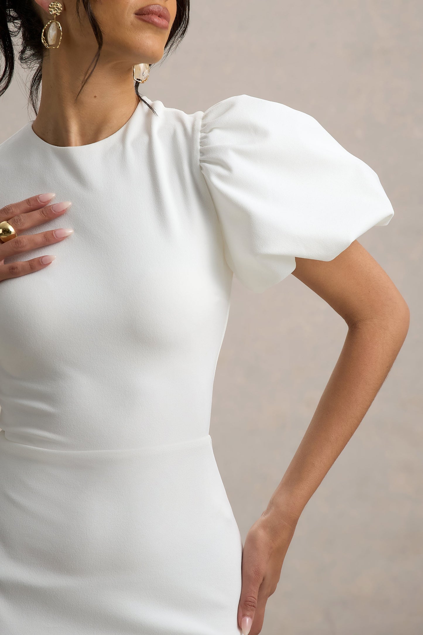 Love Letters | White Puff-Sleeve Maxi Dress