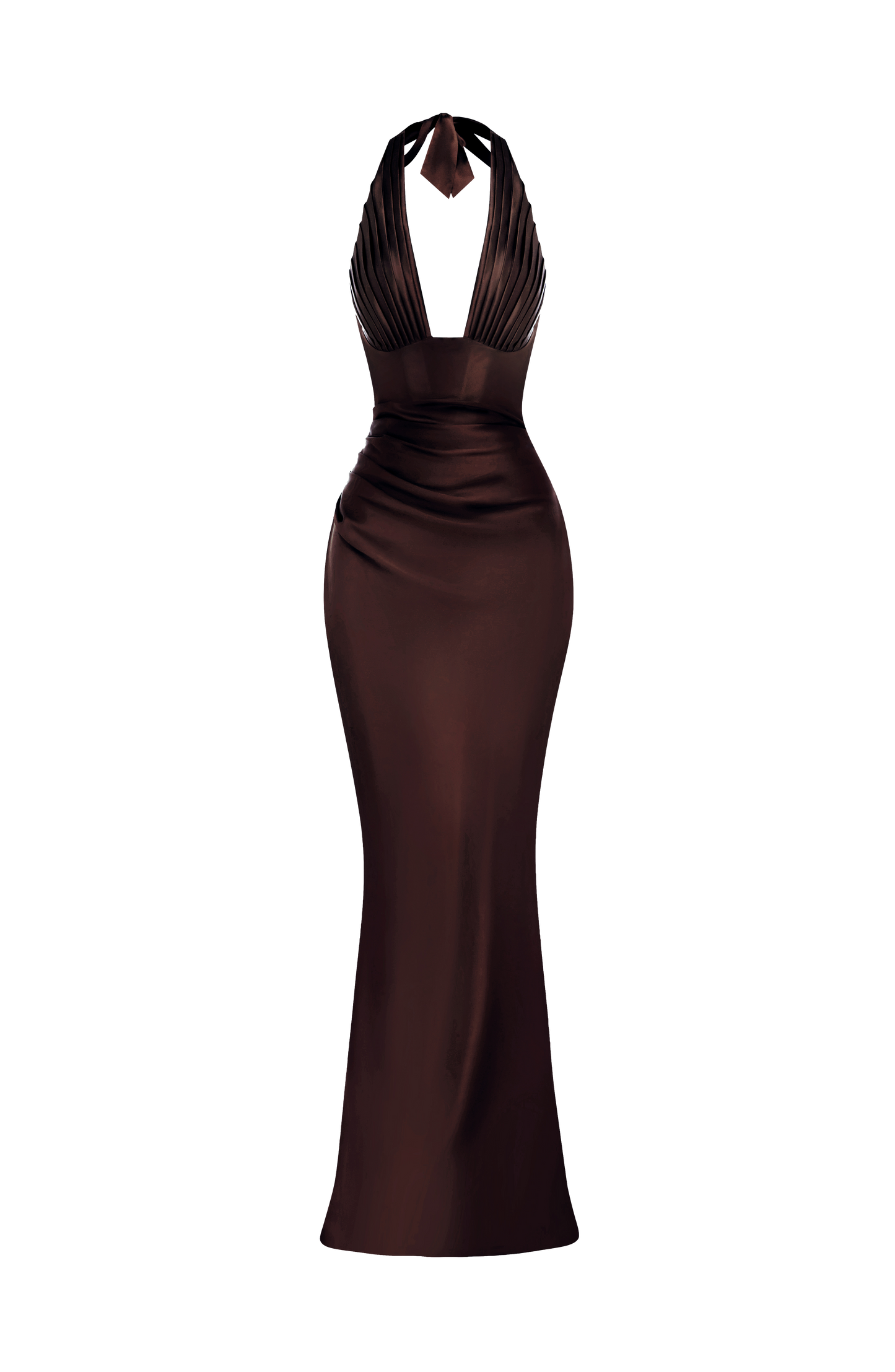 Elowen Maxi Dress Plum Brown