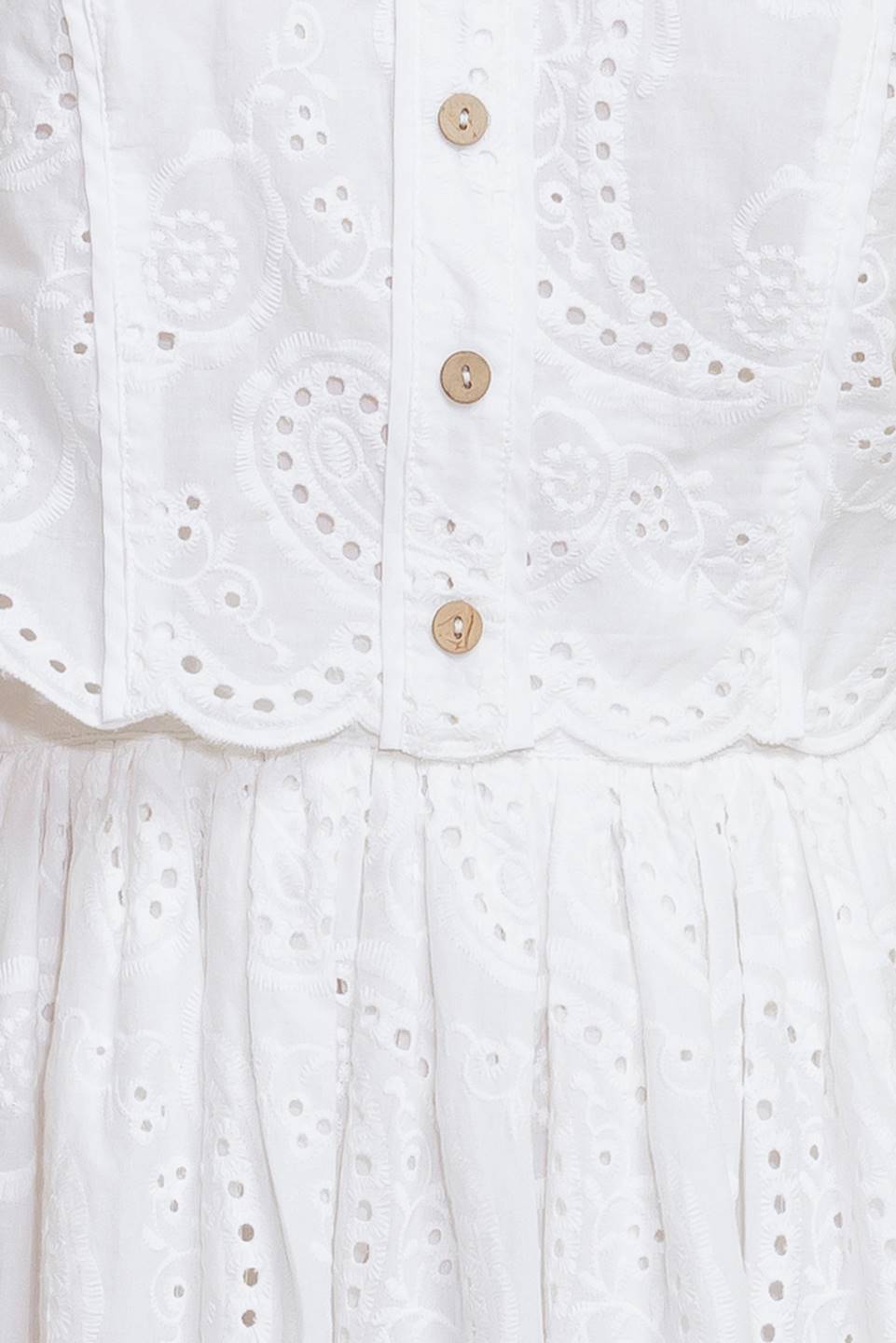 JOVIE WHITE EYELET MINI DRESS