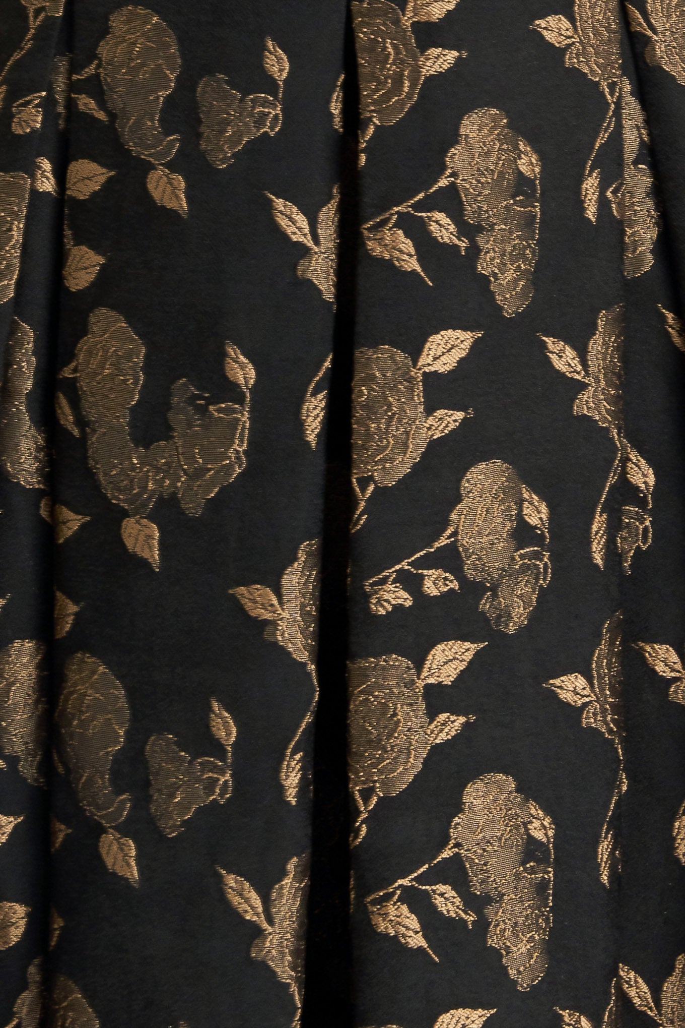 GARDEN OPERA BLACK & BROWN MIDI DRESS