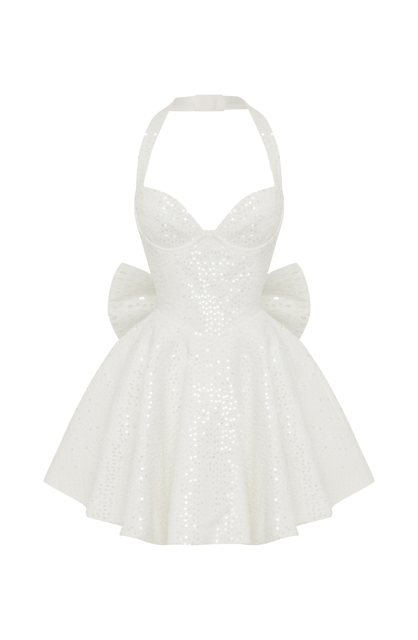 Georgette Mini Dress Ivory