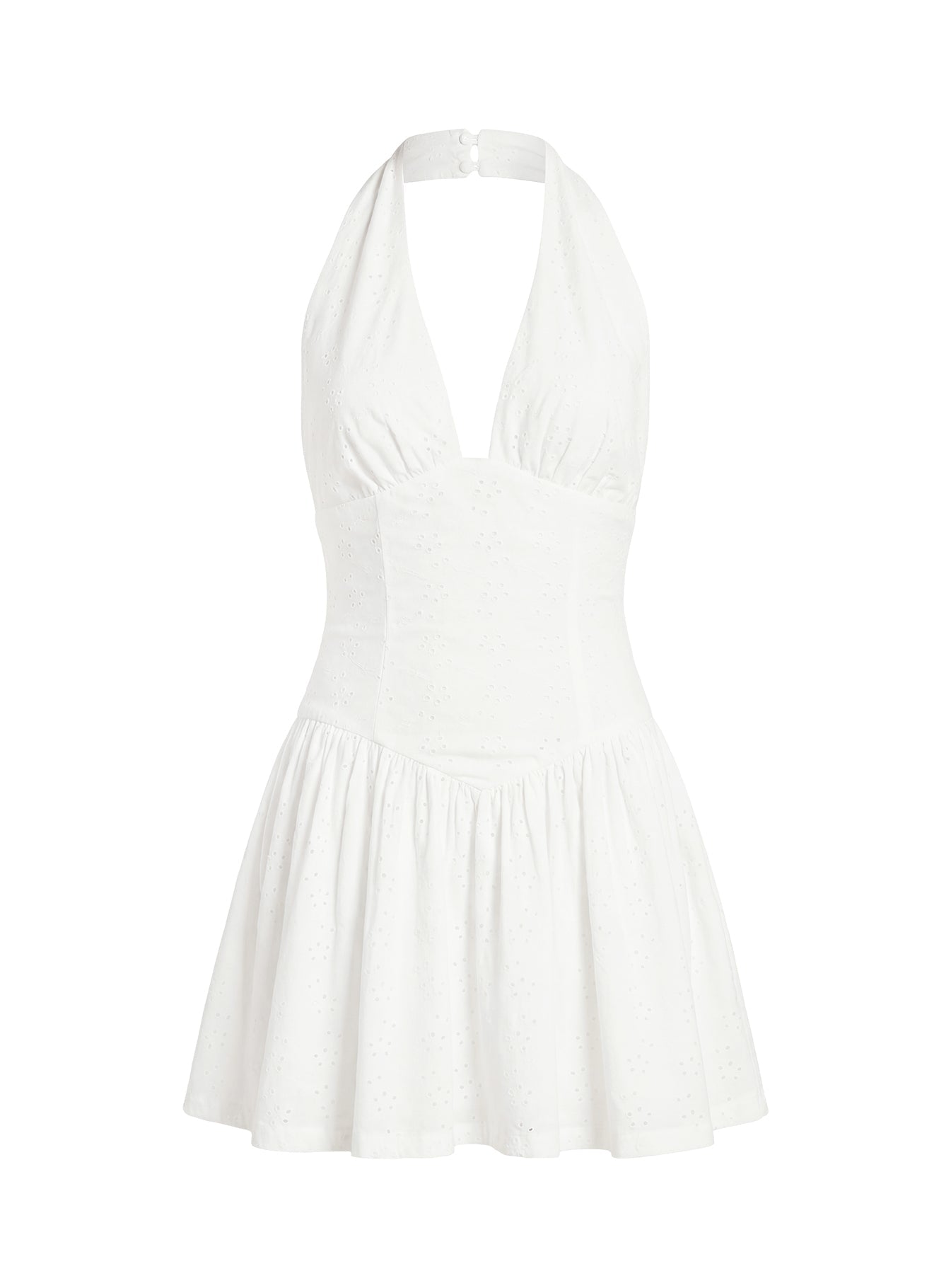 Imojen Halter Mini Dress White