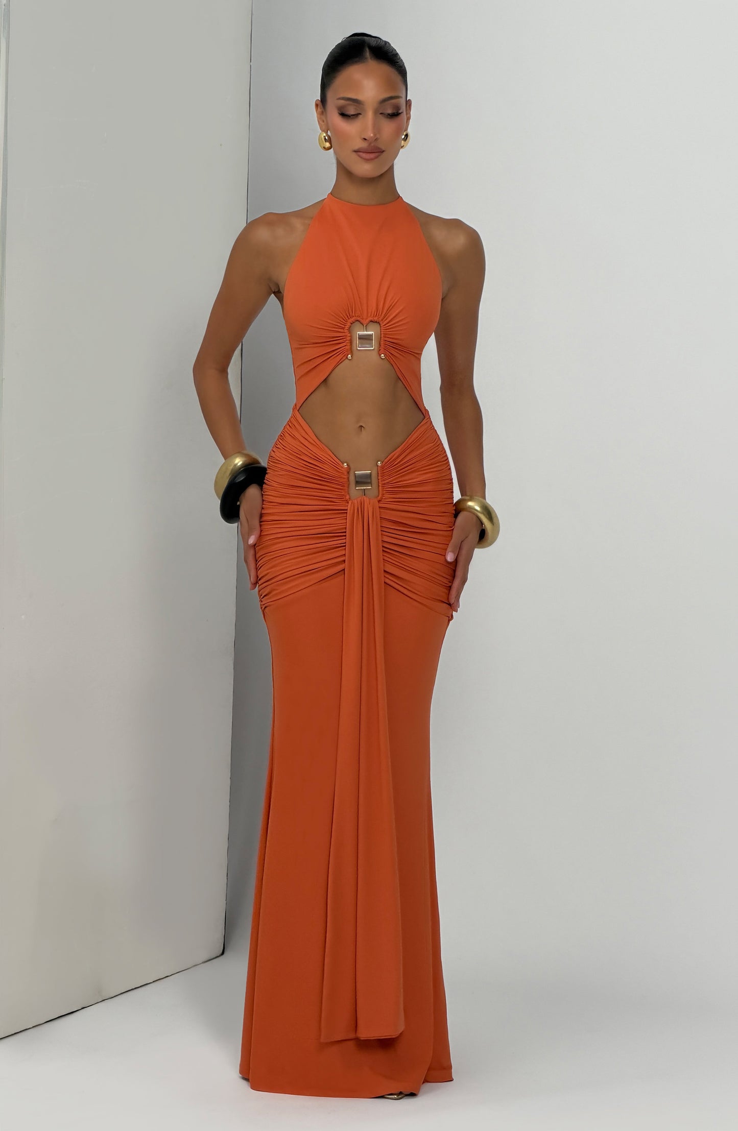 Aesha Maxi Dress Burnt Orange