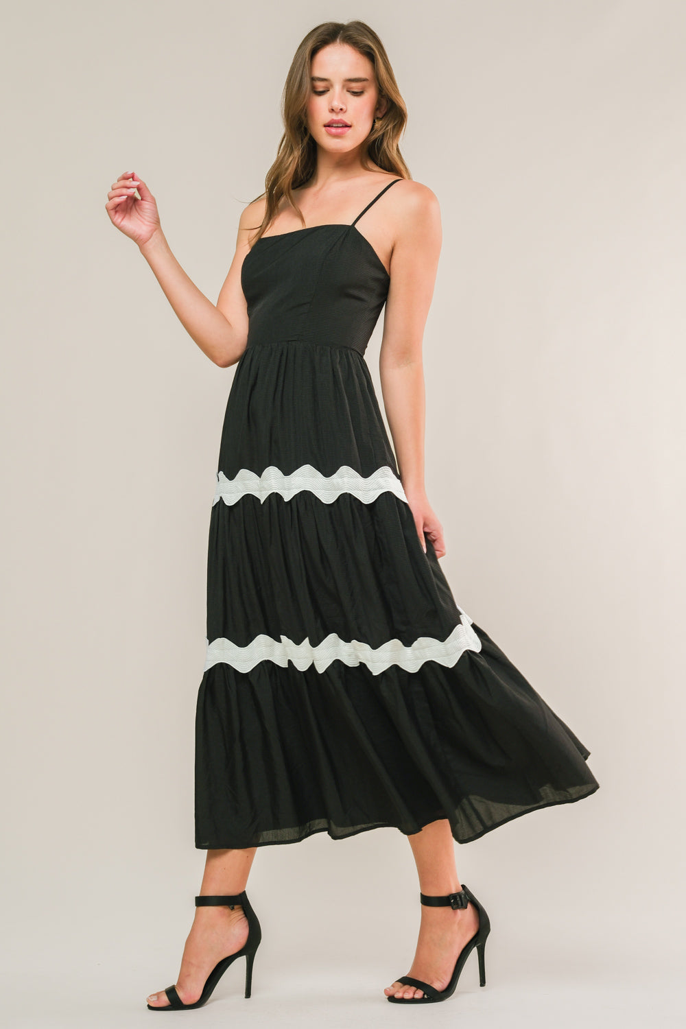 SUMMER SPRITZ RIC RAC MIDI DRESS