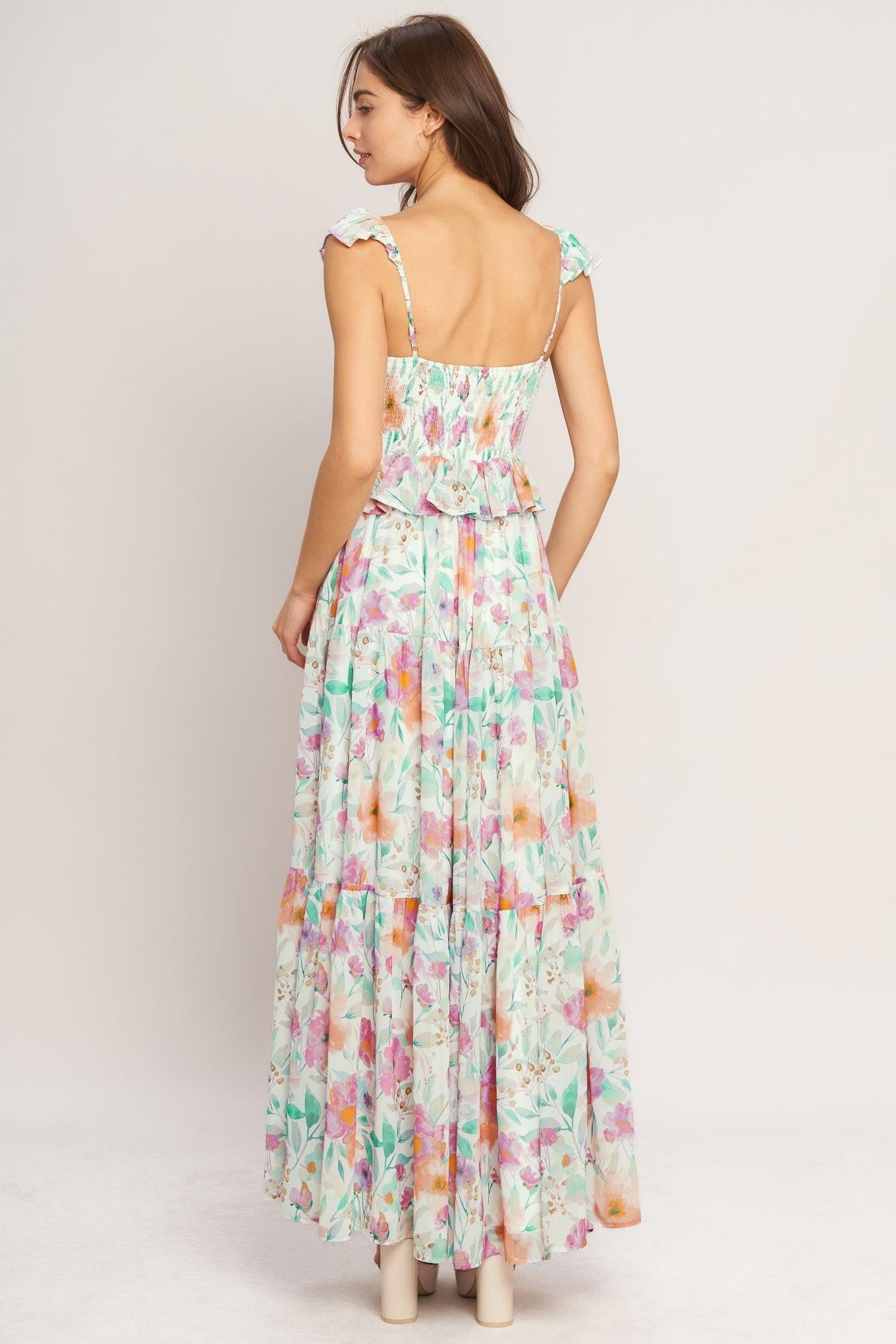 HEAVENLY BLOSSOM MAXI DRESS
