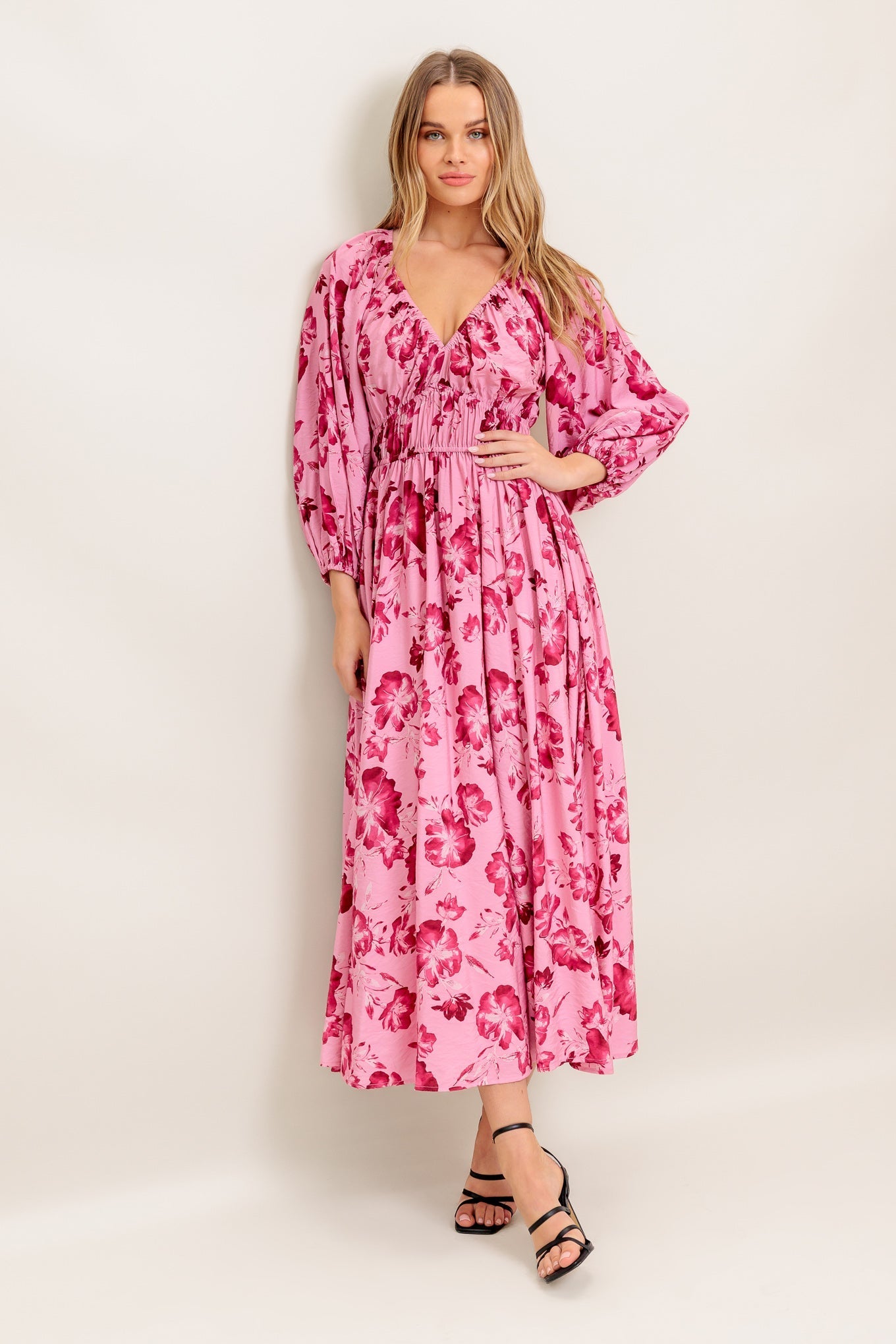 HONEY MIDI DRESS MAUVE