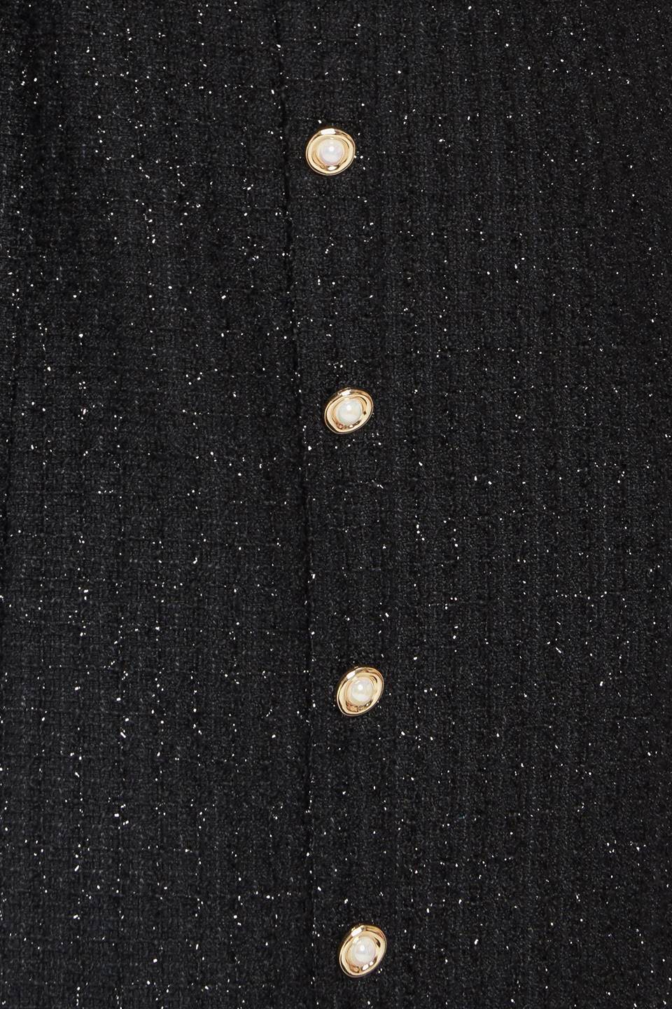 Size Small, MONACO HOUR BLACK TWEED MINI DRESS- FINAL