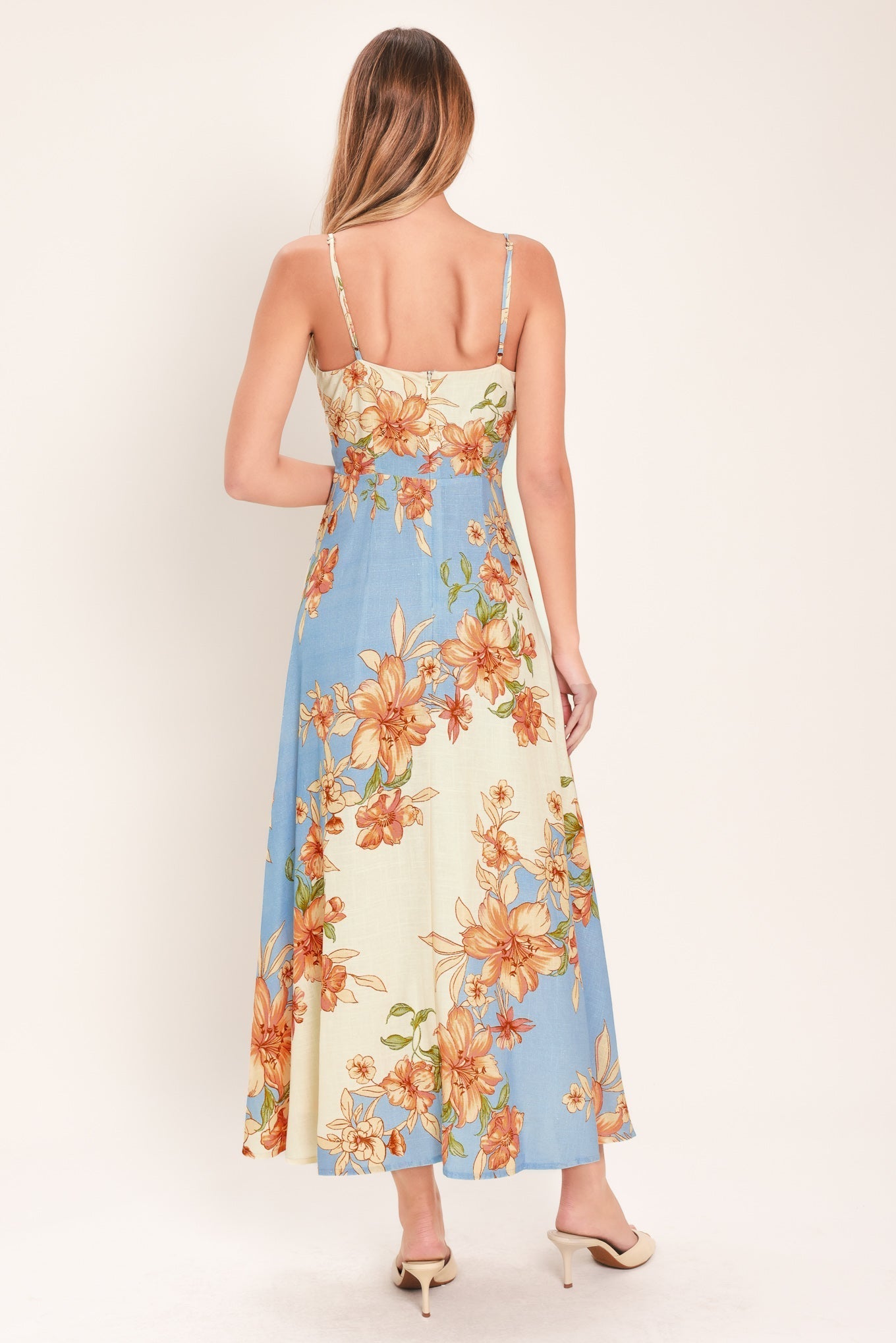 SUMMER SERENADE FLORAL MIDI DRESS