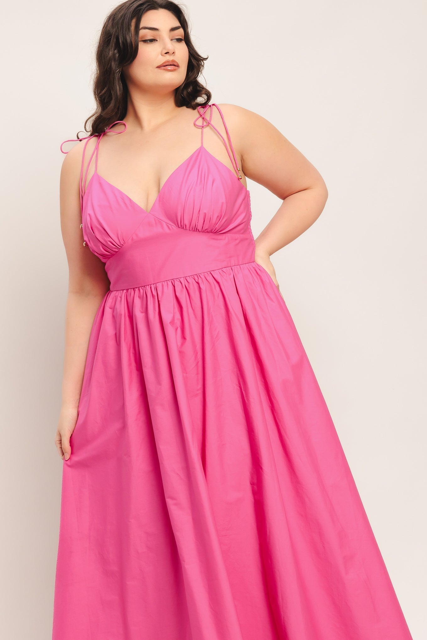 PRETTY IN PINK MIDI DRESS