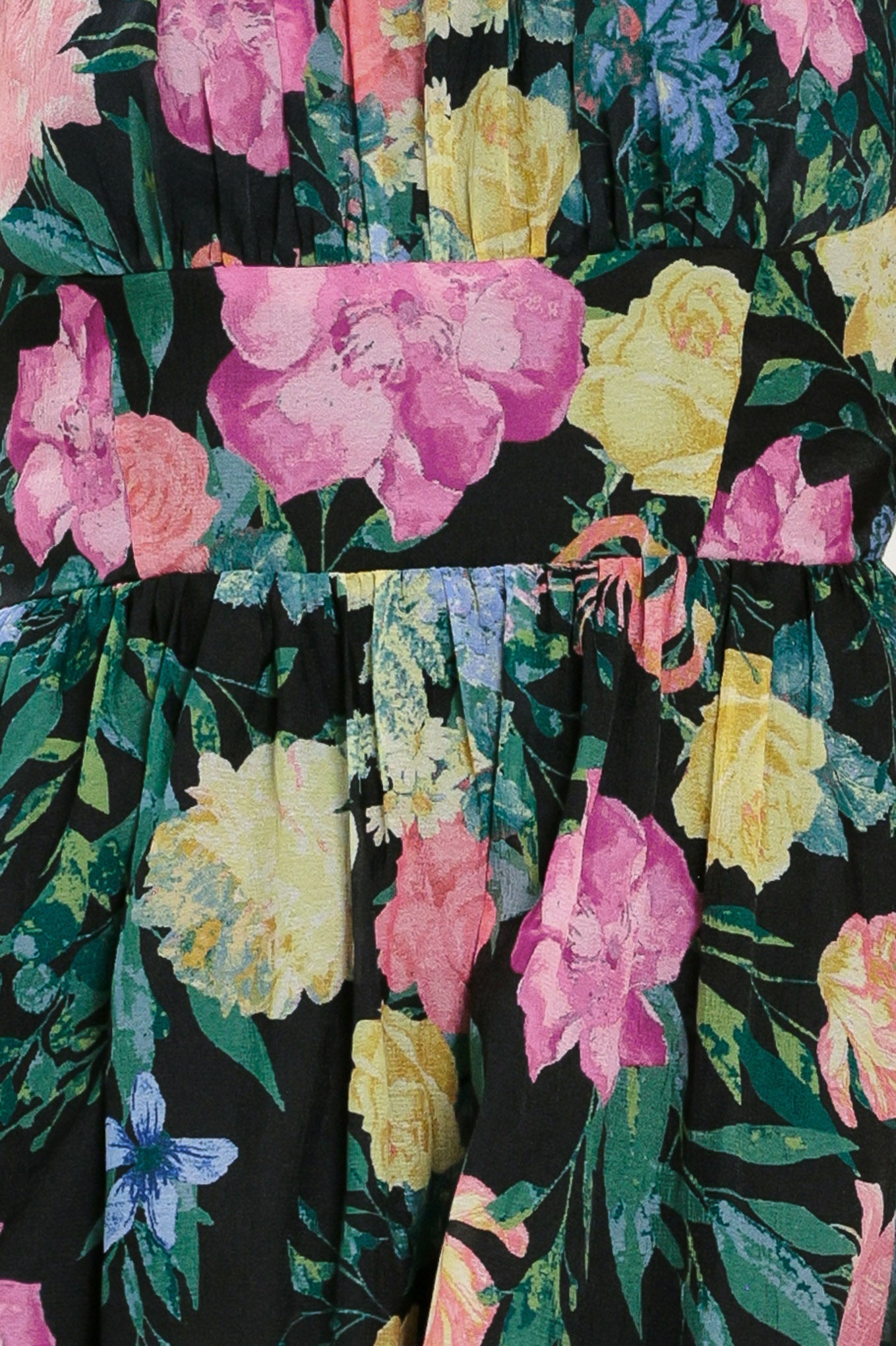 SHADOW SPRINGS A- FLORAL MIDI DRESS