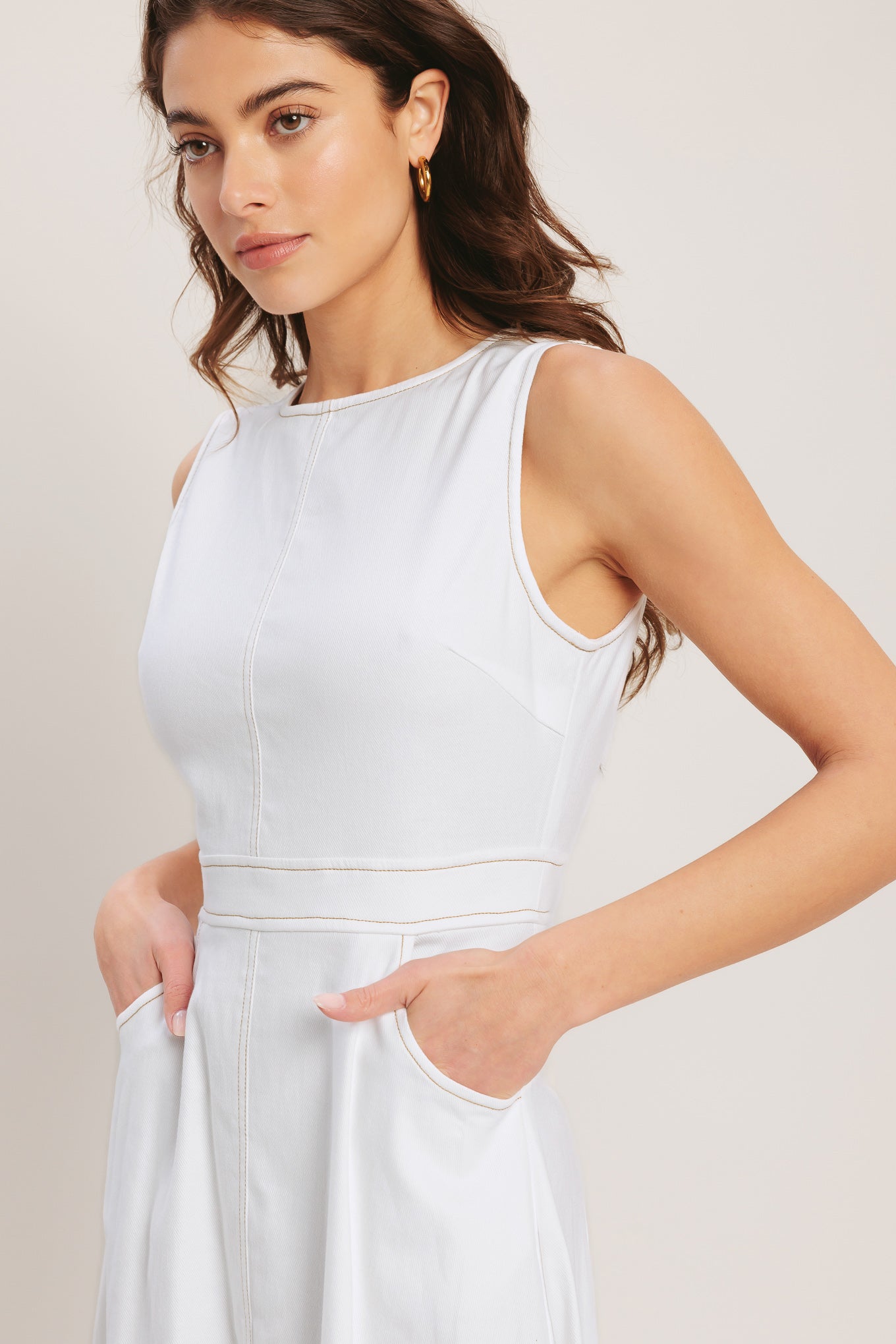 CLOUDLIGHT SUMMER WHITE MIDI DRESS