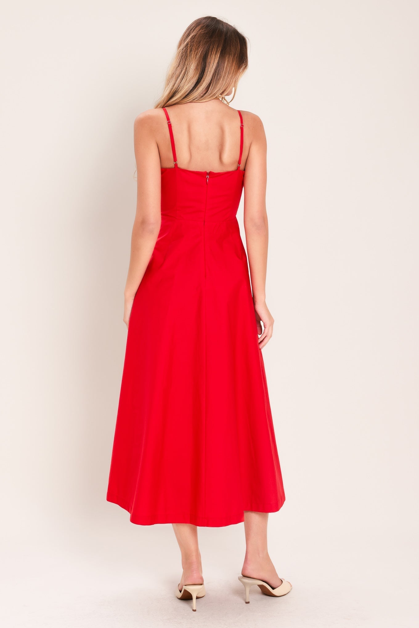 MODERN ROMANCE RED MIDI DRESS FINAL