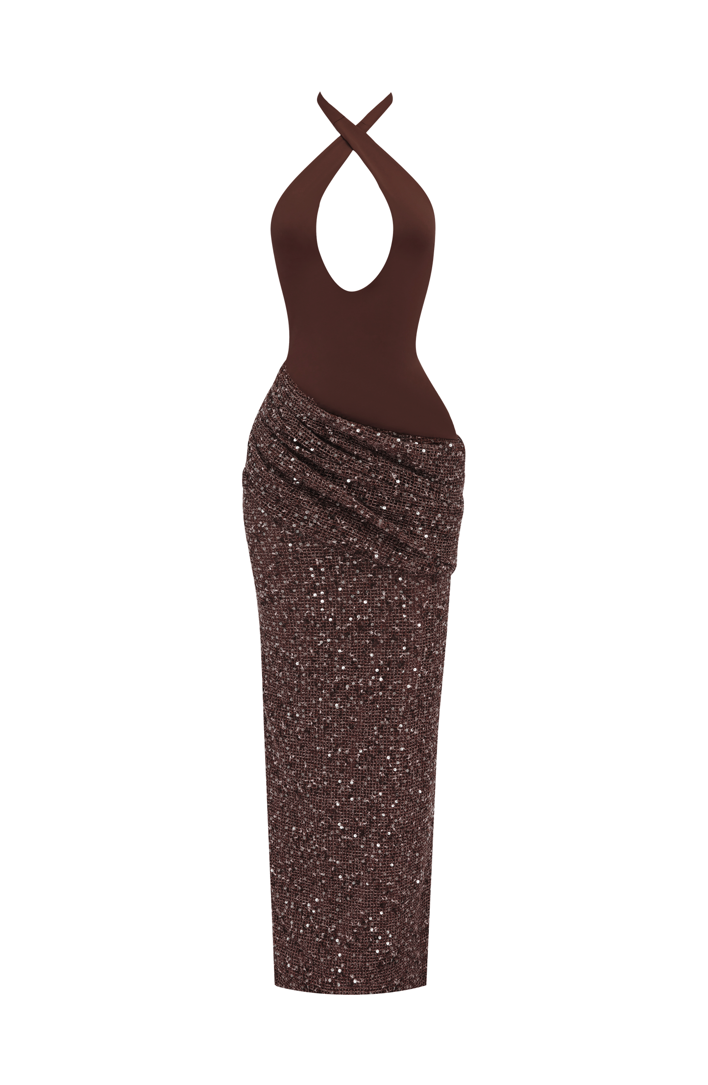 Solea Maxi Dress Plum Brown