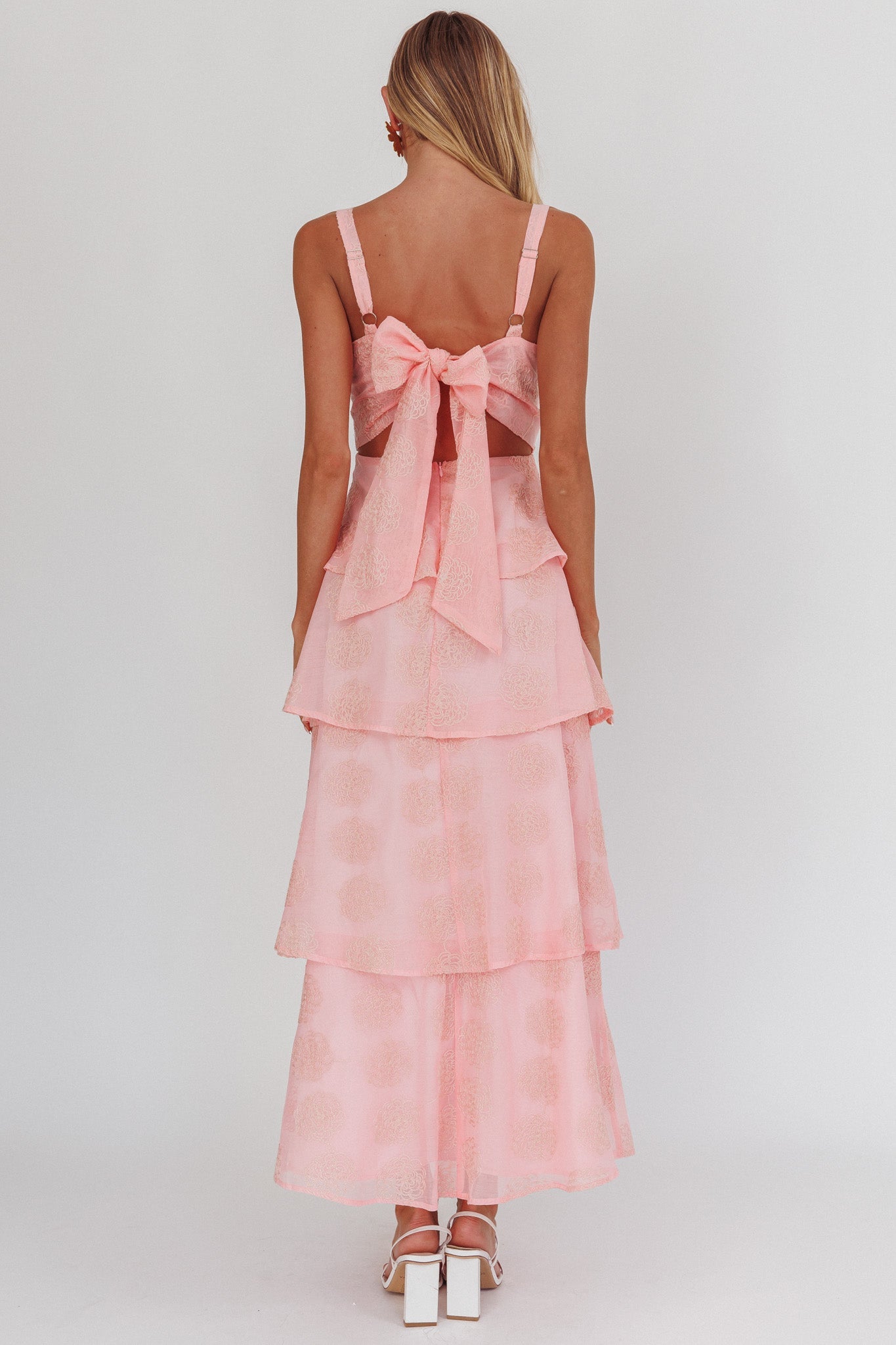 Suzi Maxi Dress Floral Chiffon Tiered Maxi Dress