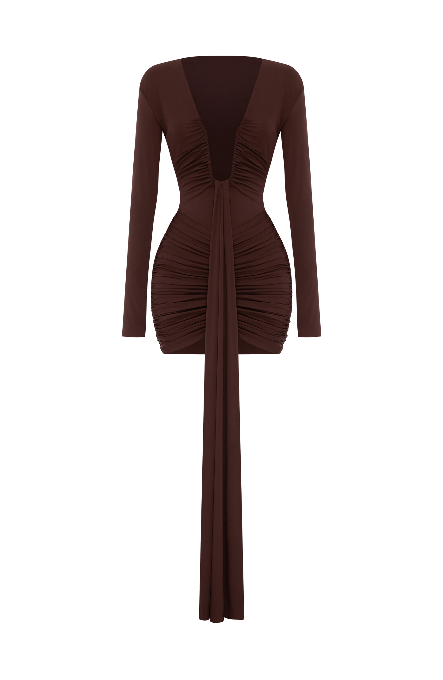 Tara Mini Dress Plum Brown