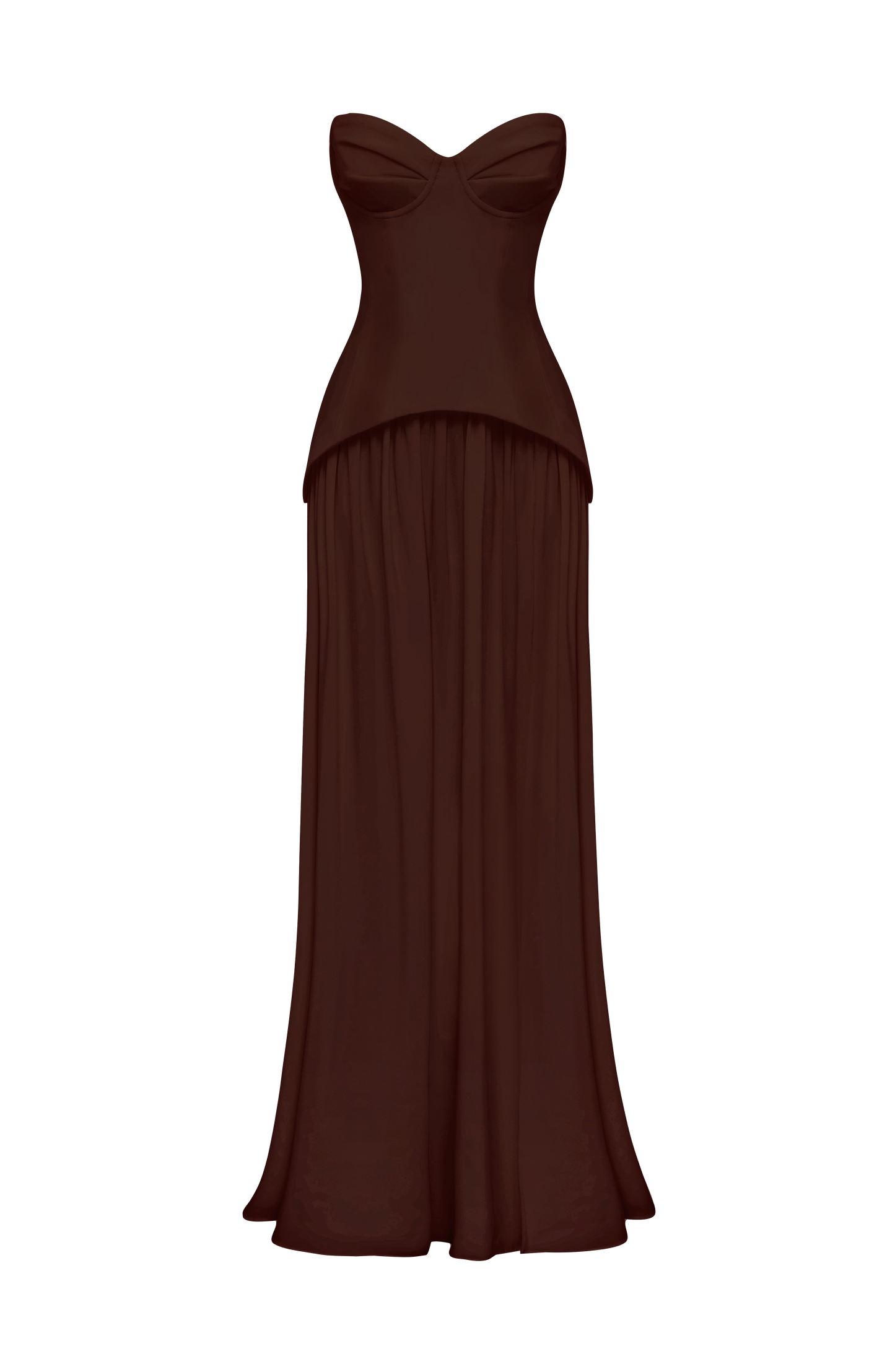 Vietta Maxi Dress Plum Brown