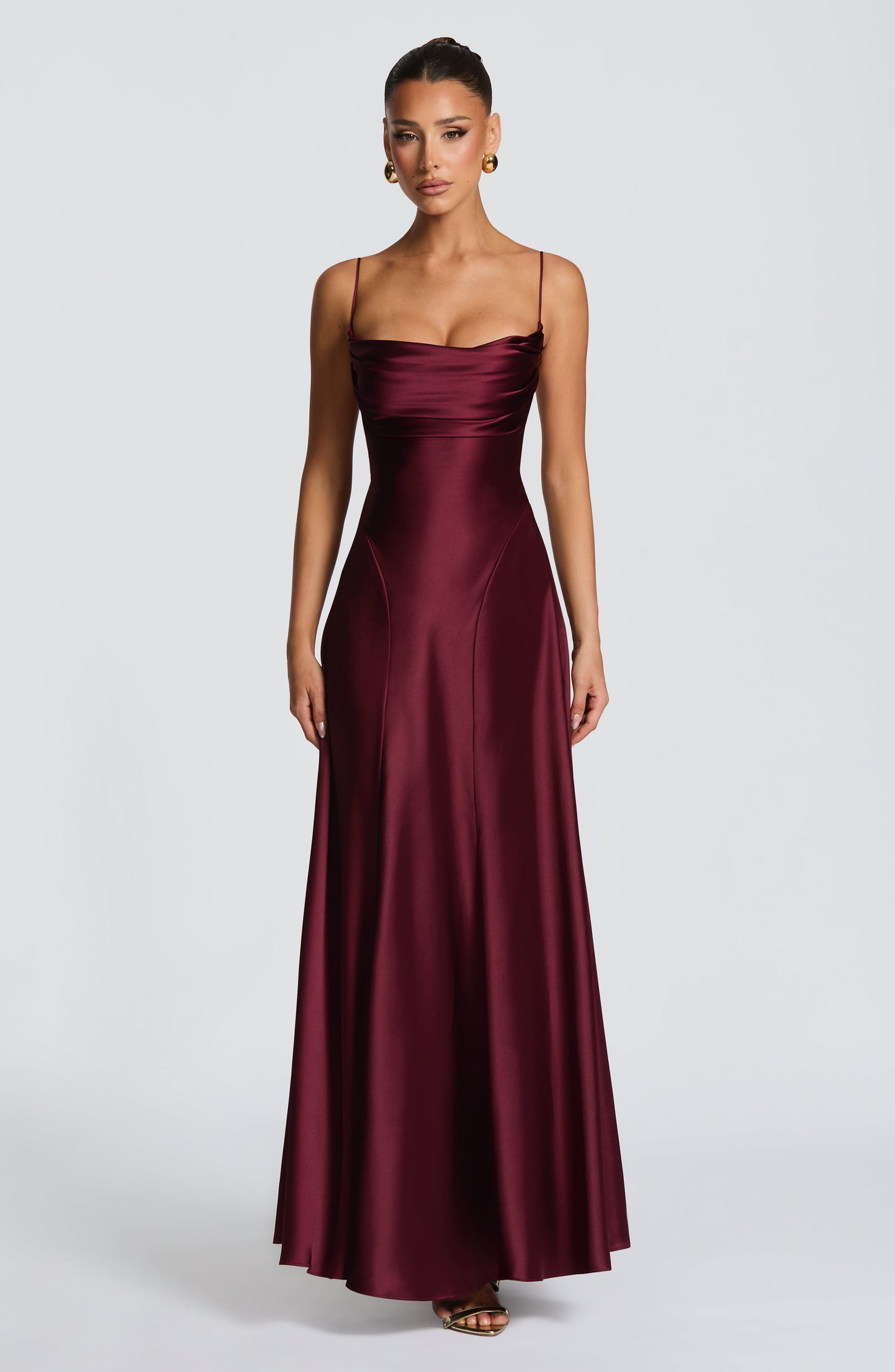 Adelina Maxi Dress Cherry Lacquer