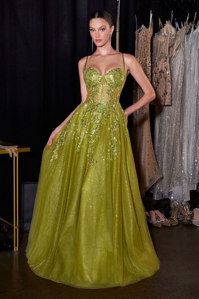 Edith Gown Glitter Tulle A- Formal Dress