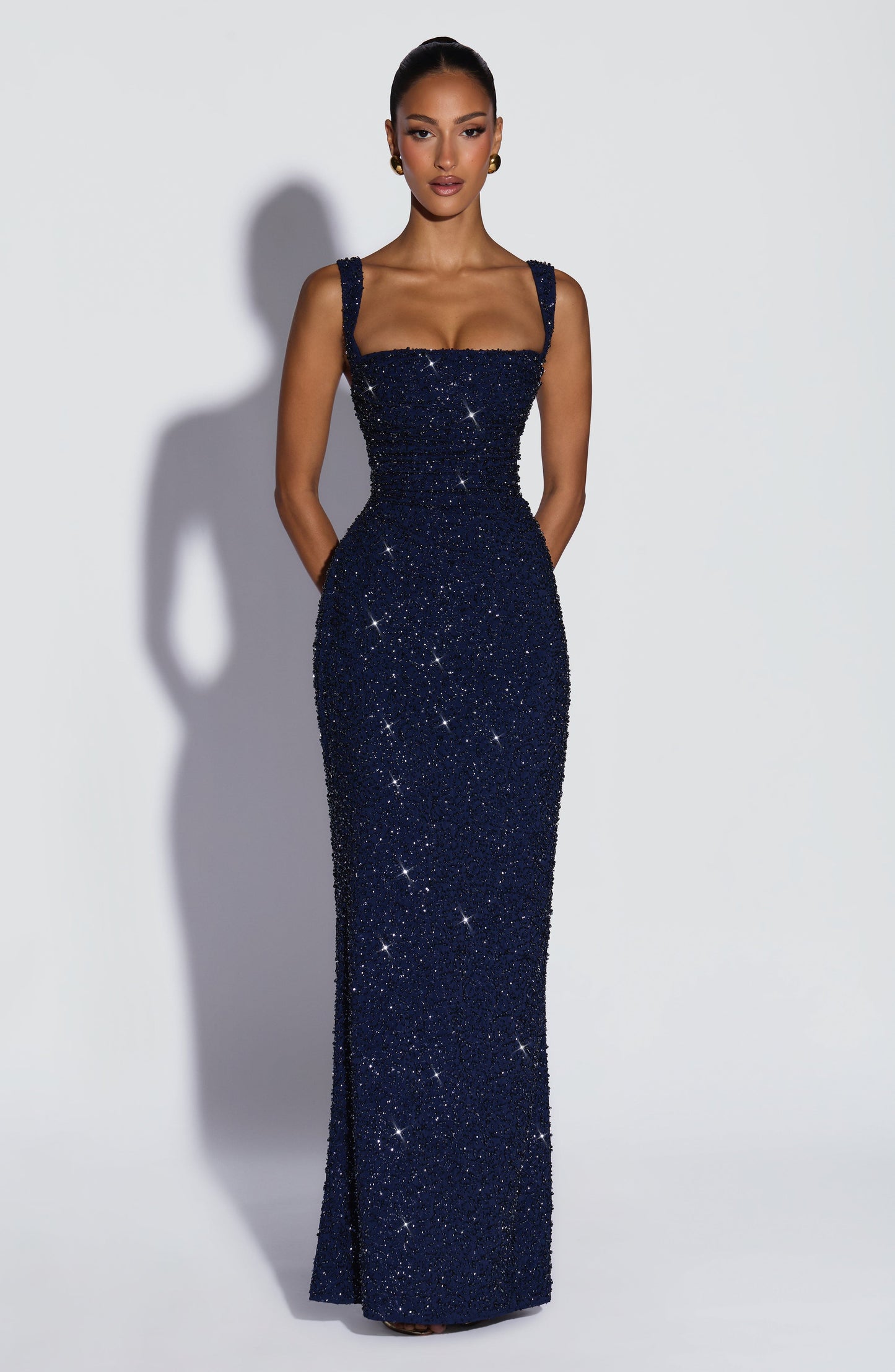 Calanthe Maxi Dress Navy Sparkle
