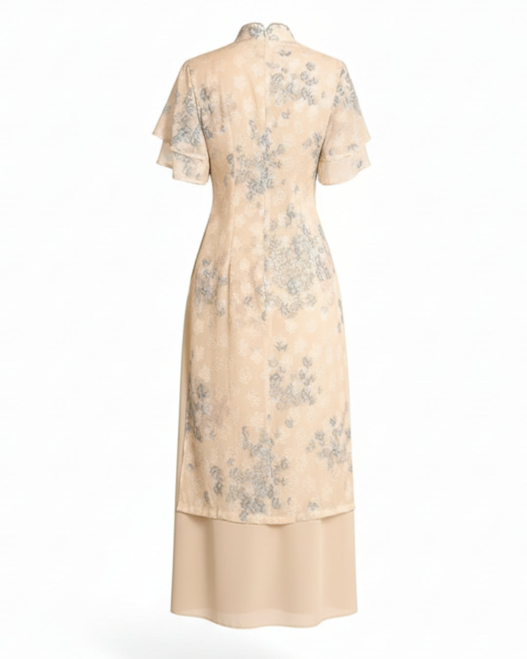 Coquette Modernized Áo Dài Dress Blue