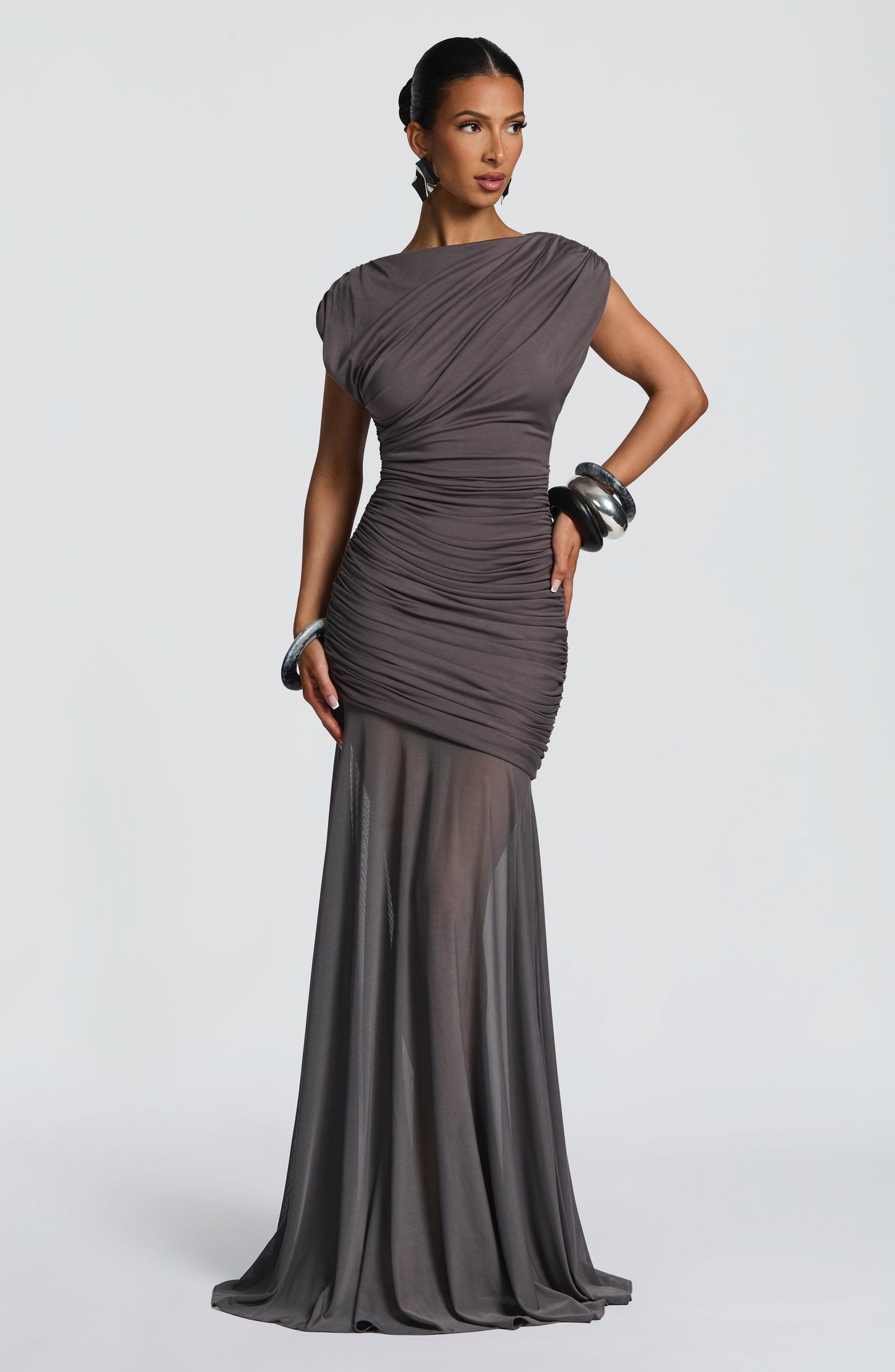 Demelza Maxi Dress Charcoal