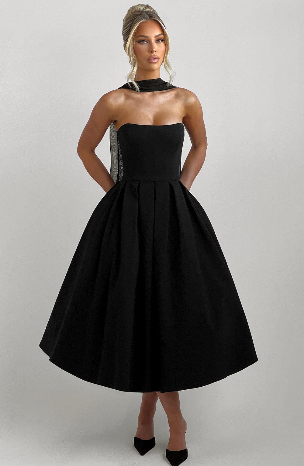 Edith Midi Dress Black
