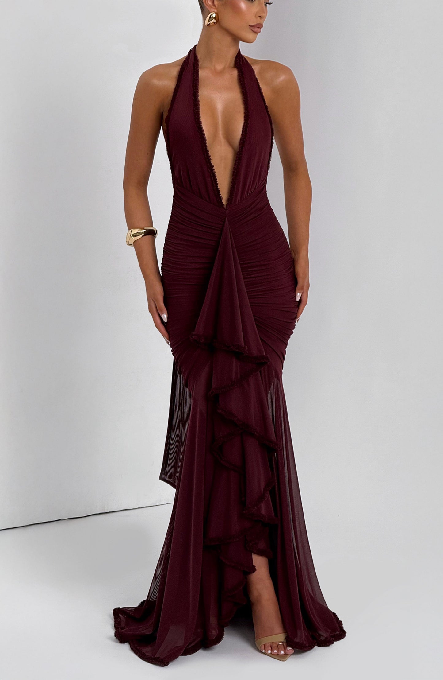 Janessa Maxi Dress Cherry Lacquer