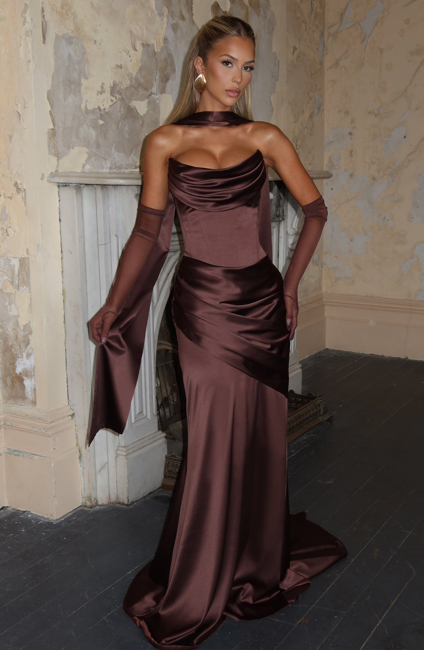 Kensington Maxi Dress Plum Brown