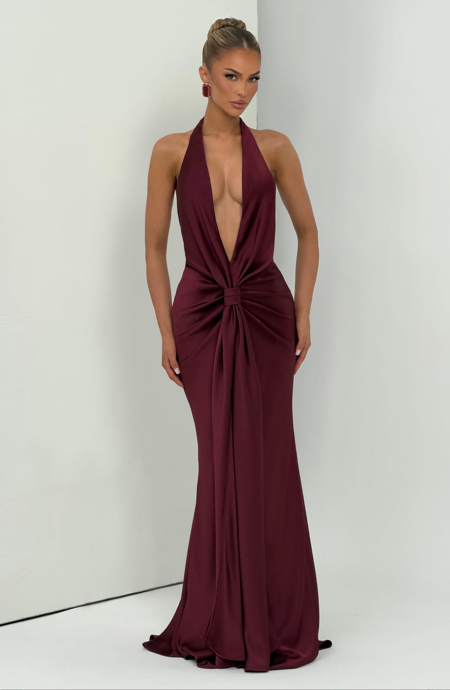 Linette Gown Cherry Lacquer