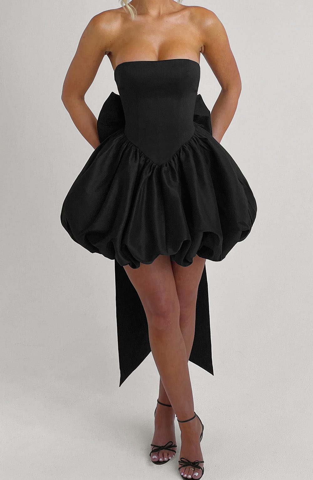 Lotus Mini Dress Black