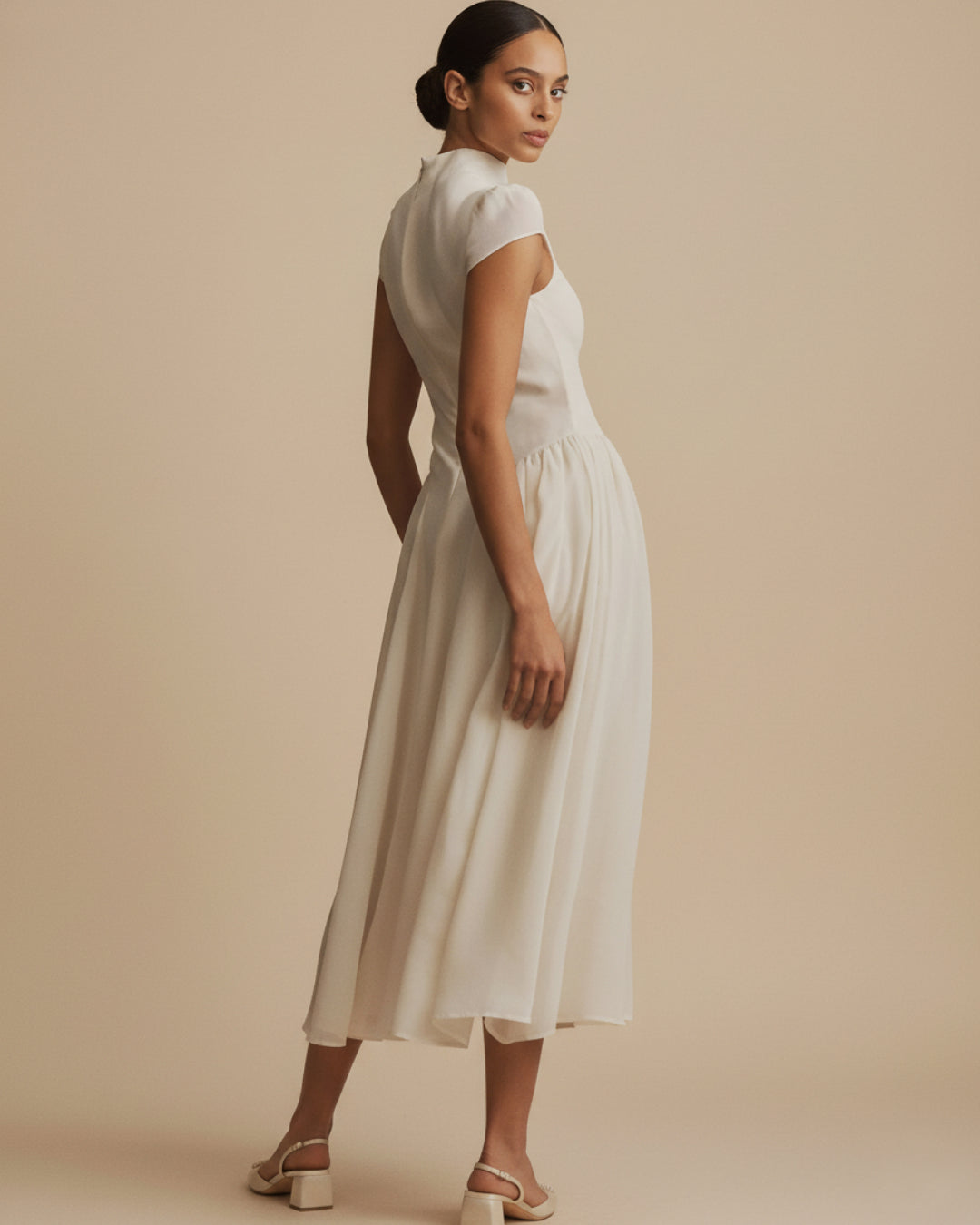 Maven Midi Dress Ivory