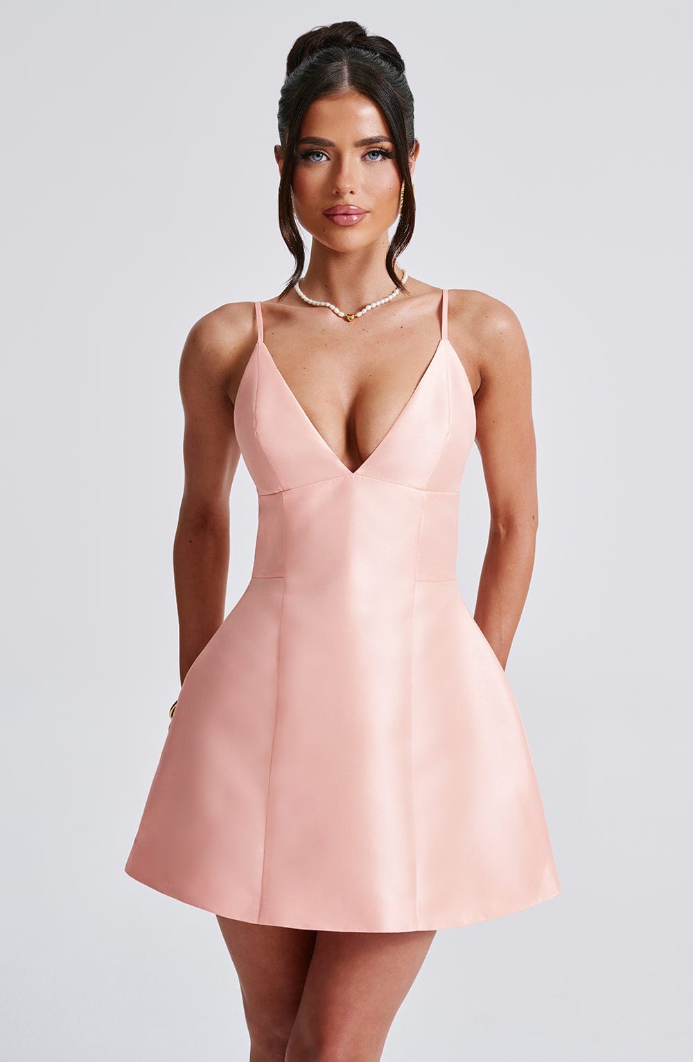 Nicole Mini Dress Peach