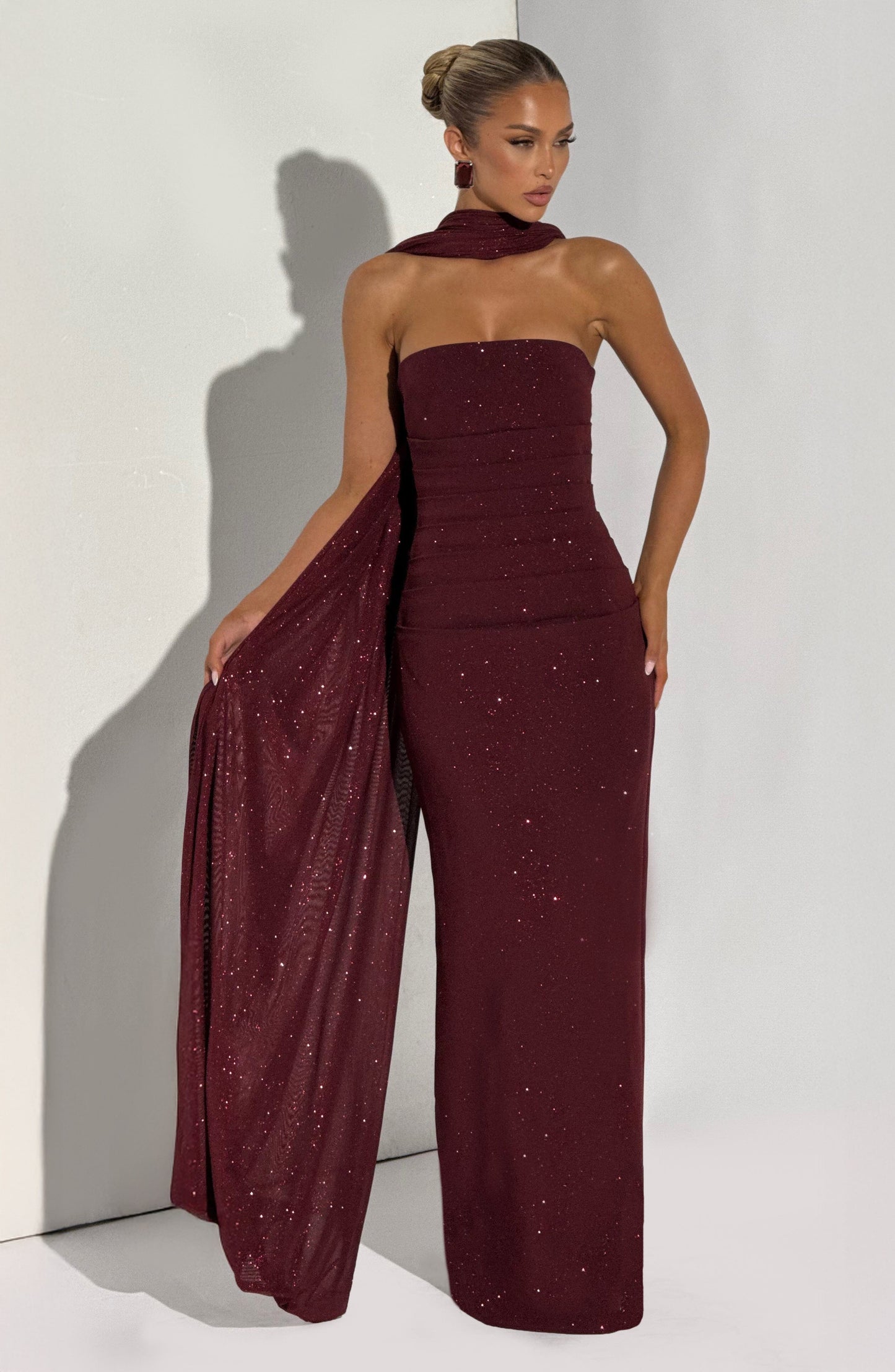 Pandra Maxi Dress Wine Sparkle