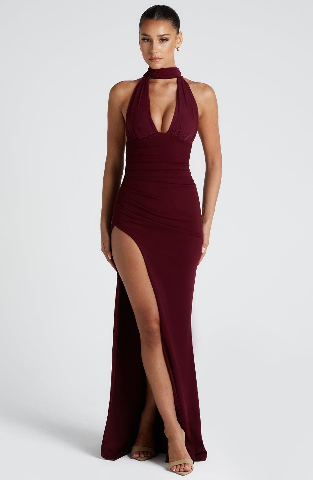 Paulina Maxi Dress Cherry Lacquer