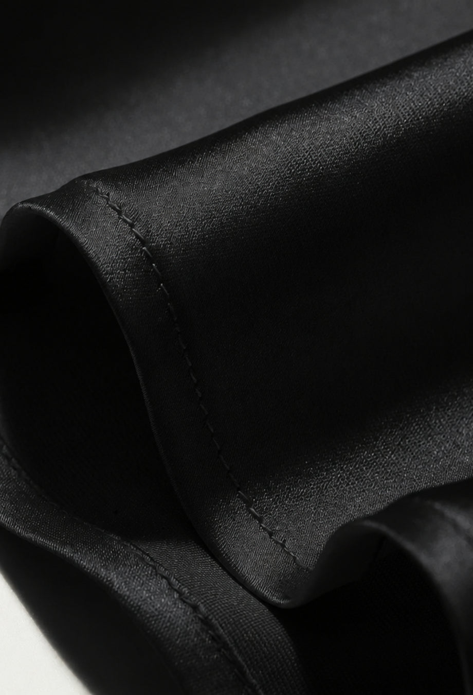Prescott Black Satin Midi Dress