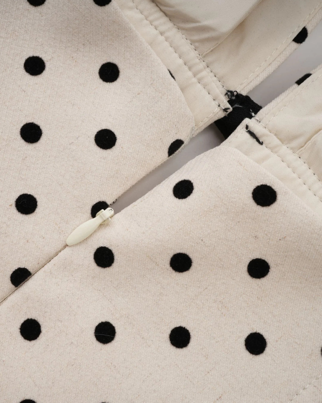 Quinn Polka Dot Print Midi Dress Black and White
