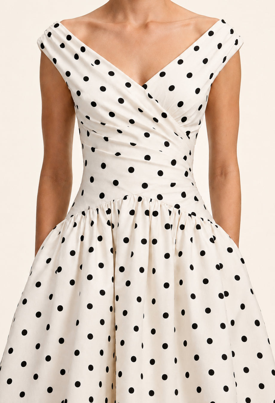 Leilani White Polka Dot Midi Dress Old Money Style Dress