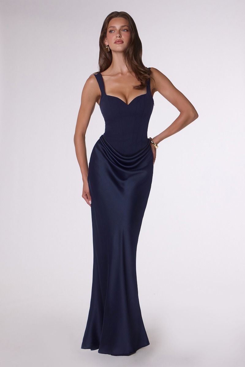 Rylan Gown Crepe & Satin Evening Dress
