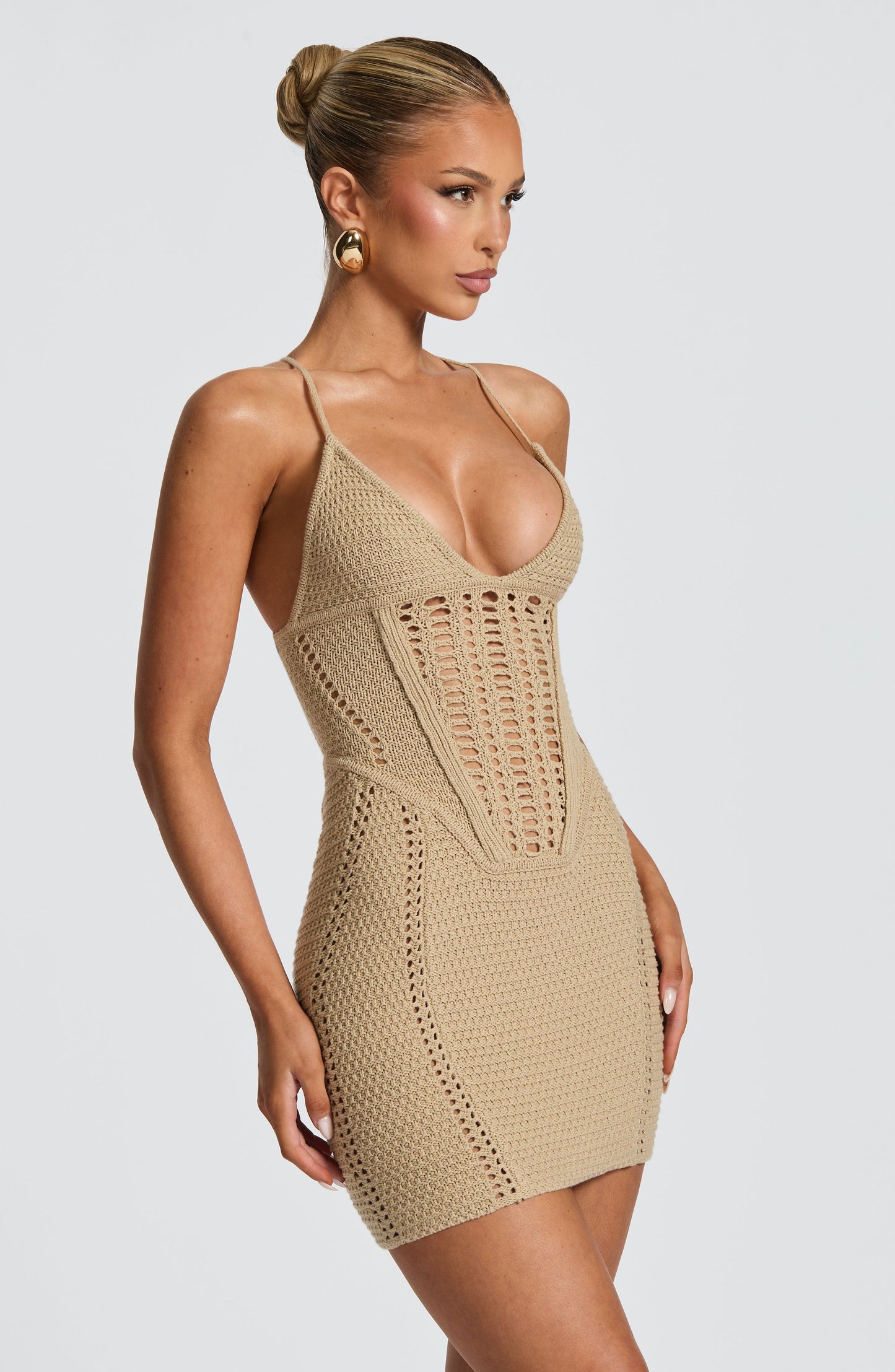 Xanthe Mini Dress Beige