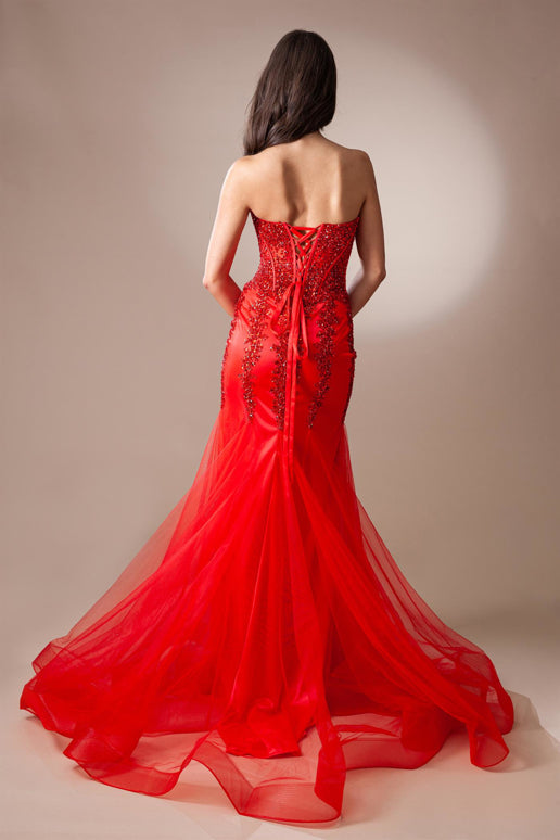 Blakely Gown Strapless Corset Dress With Lace Up Back