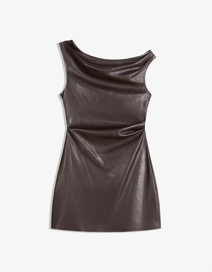 Sofia Leather Mini Dress