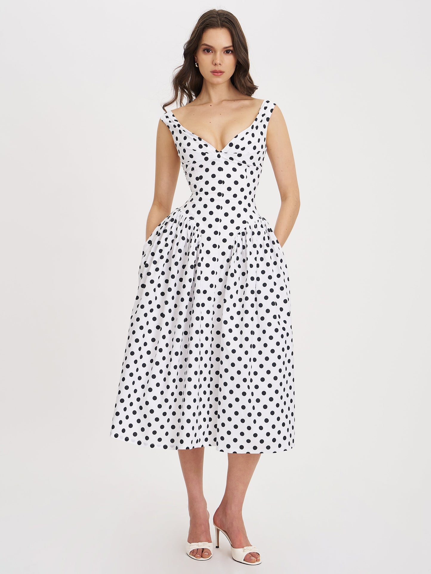 Odessa Polka Dot Maxi Dress