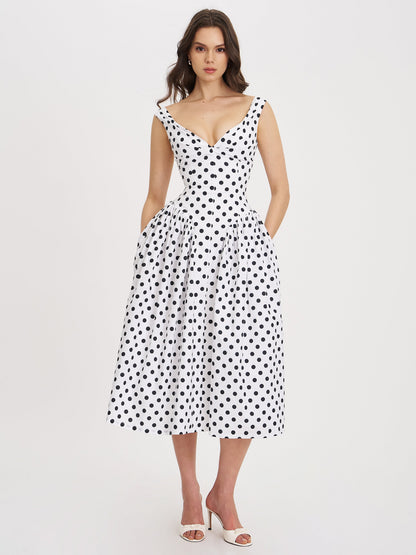 Odessa Polka Dot Maxi Dress