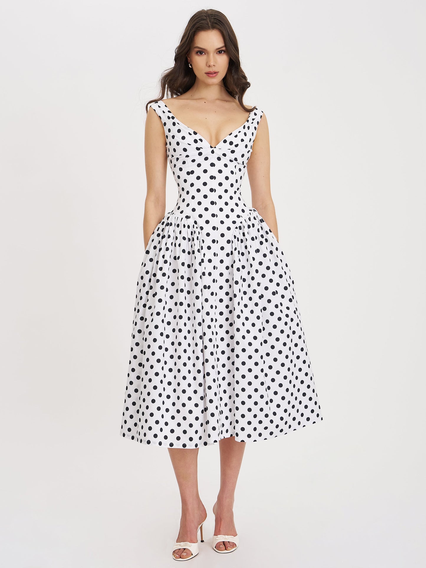 Odessa Polka Dot Maxi Dress
